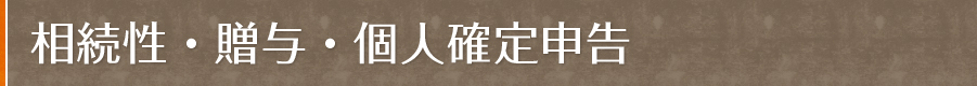 相続性・贈与・個人確定申告